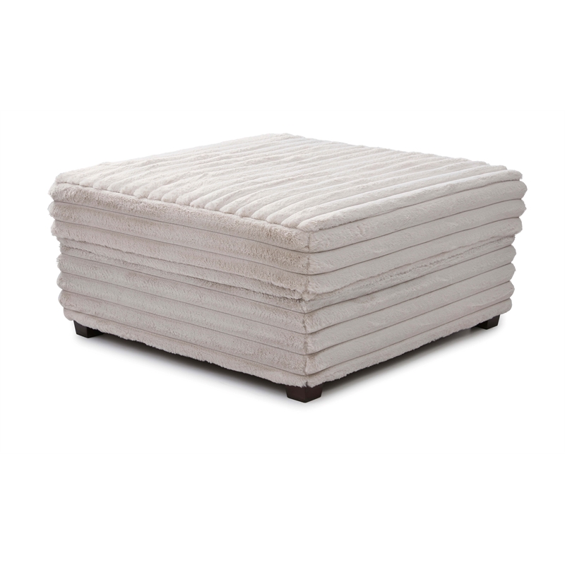 Glory Furniture Tampa G00337-O Ottoman Beige Teddy Fabric