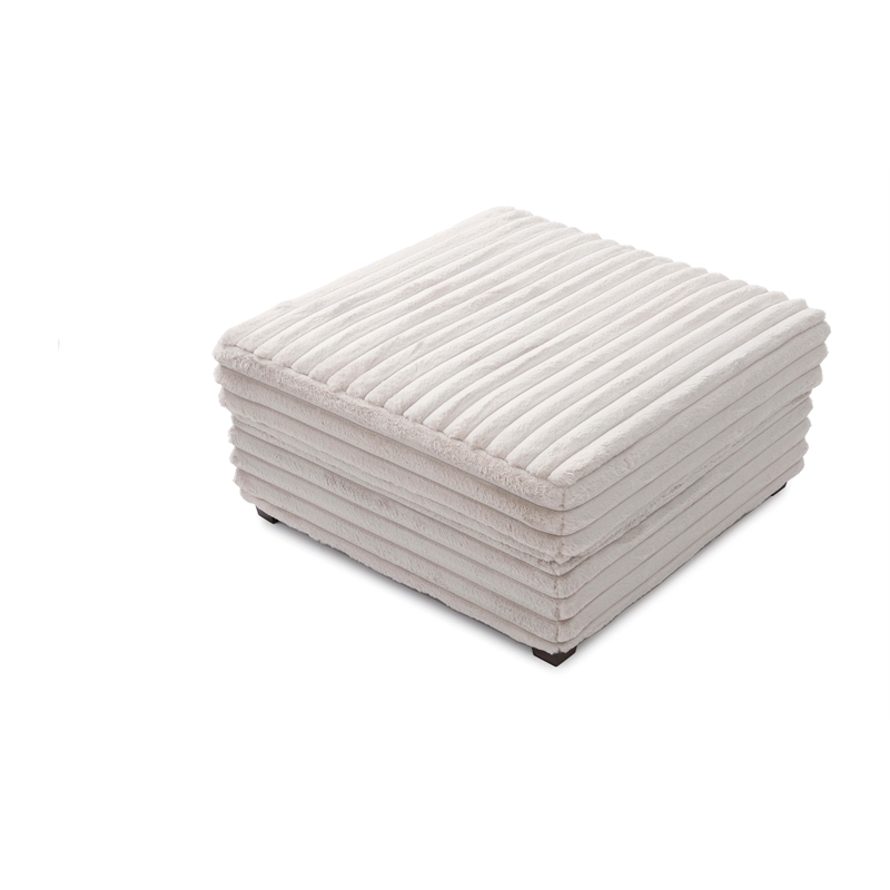 Glory Furniture Tampa G00337-O Ottoman Beige Teddy Fabric