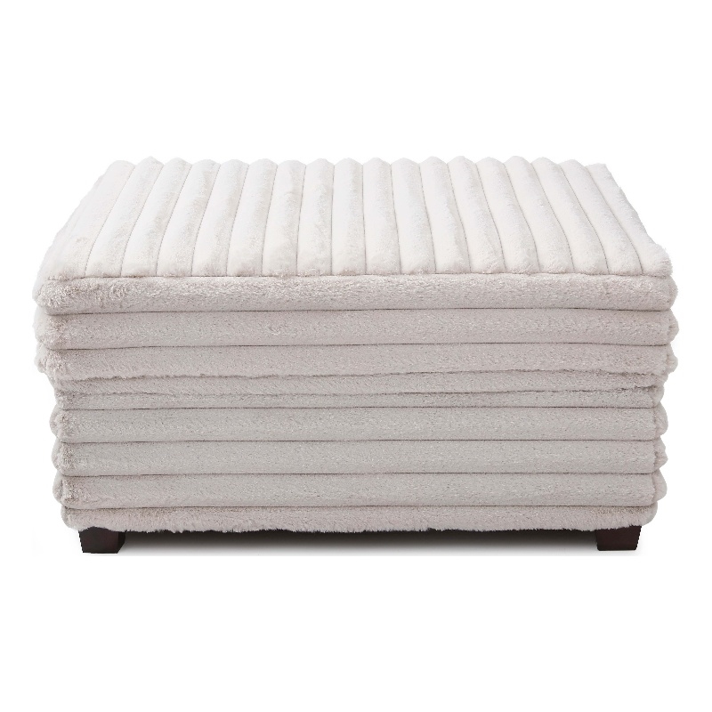Glory Furniture Tampa G00337-O Ottoman Beige Teddy Fabric