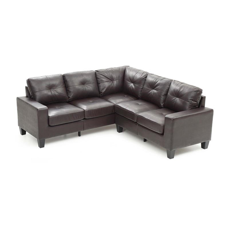 Glory Furniture Newbury G464B-SC Sectional Cappuccino Faux Leather