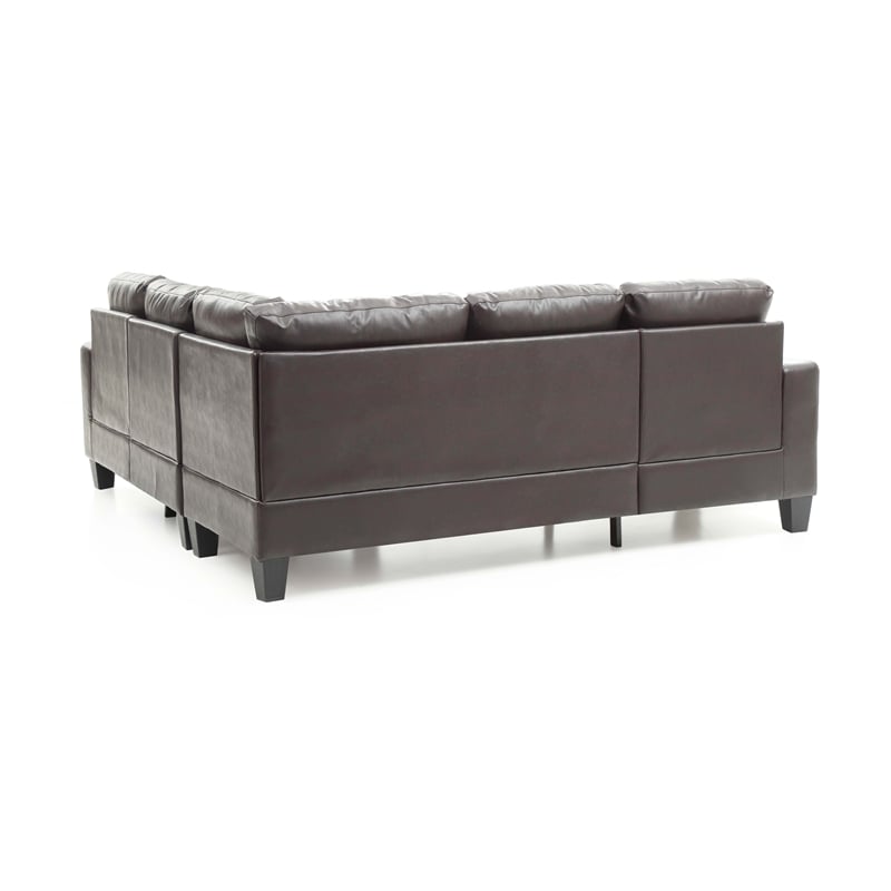 Glory Furniture Newbury G464B-SC Sectional Cappuccino Faux Leather
