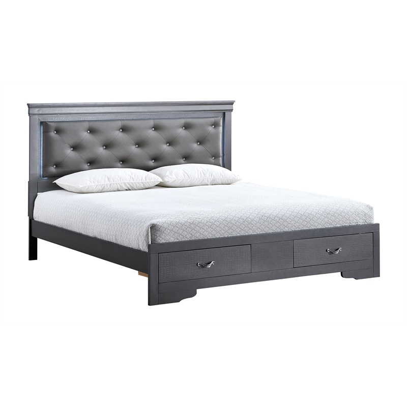 Glory Furniture Lorana G6502F-FSB Full Bed Gunmetal Gray