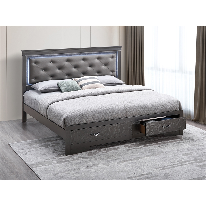 Glory Furniture Lorana G6502F-FSB Full Bed Gunmetal Gray