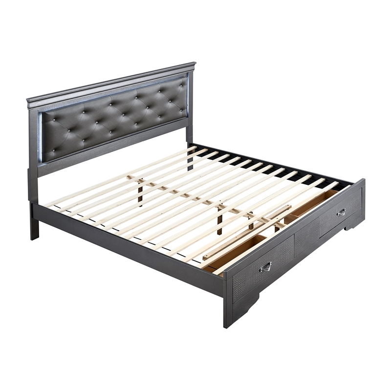 Glory Furniture Lorana G6502F-FSB Full Bed Gunmetal Gray