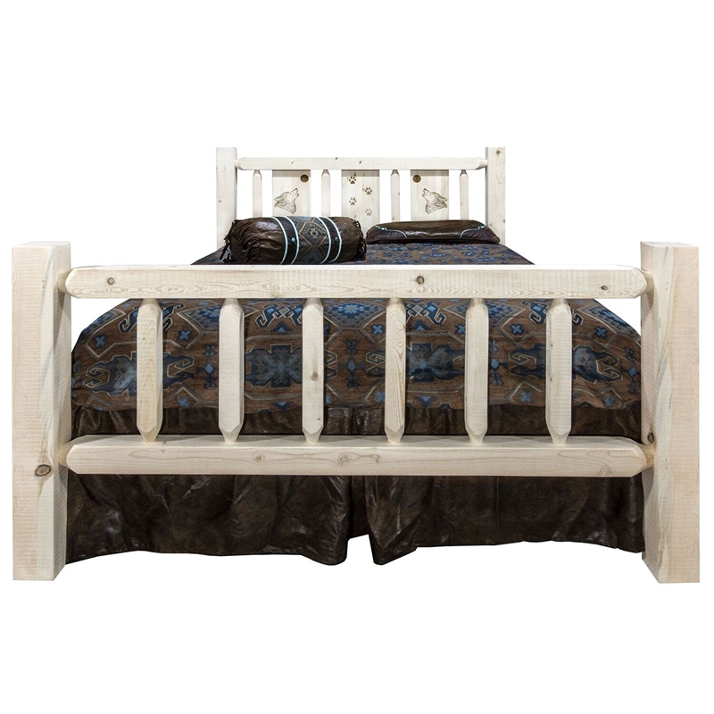 Montana Woodworks Homestead Hand-Crafted Wood Twin Storage Bed in Natural