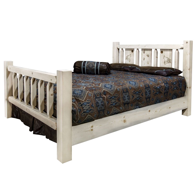 Montana Woodworks Homestead Hand-Crafted Wood Twin Storage Bed in Natural