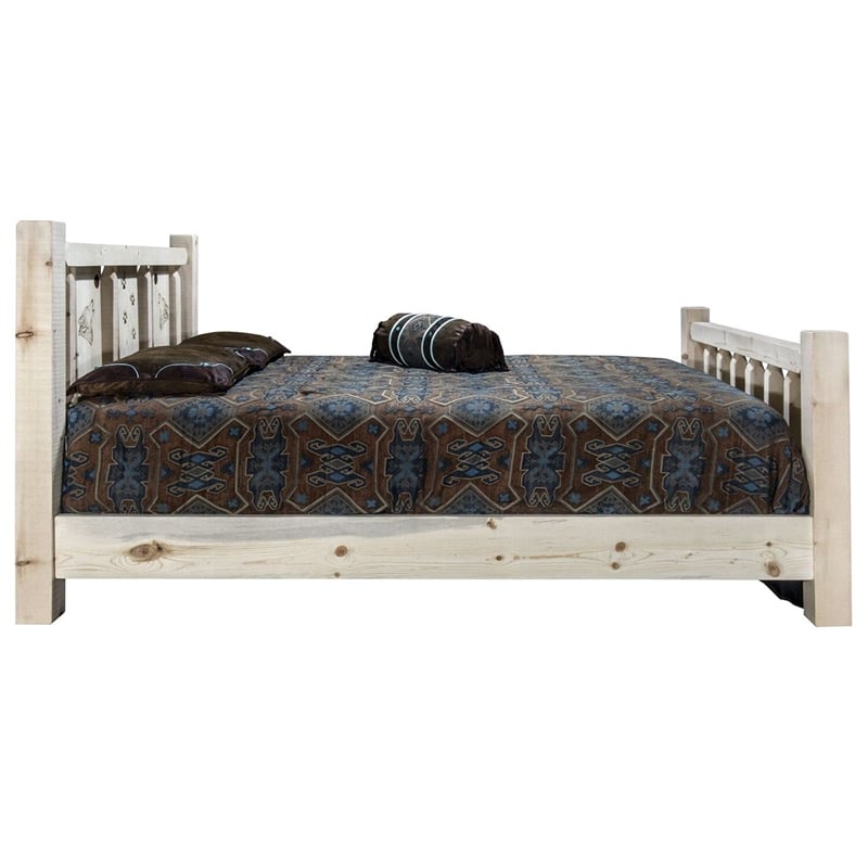 Montana Woodworks Homestead Hand-Crafted Wood Twin Storage Bed in Natural