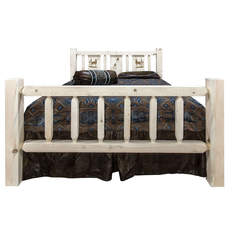 Montana Woodworks Homestead Pine Wood Twin Storage Bed in Natural