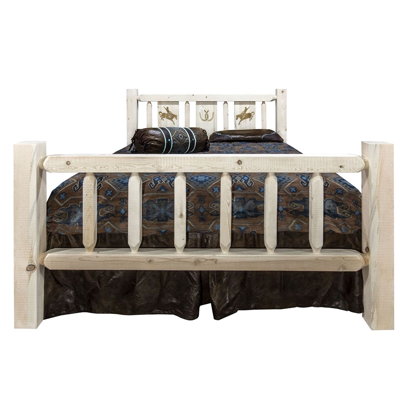 Montana Woodworks Homestead Solid Wood Twin Storage Bed in Natural