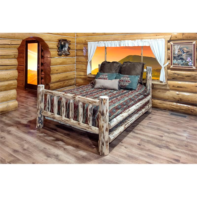 Montana Woodworks Handcrafted Transitional Solid Wood Full Bed in Natural