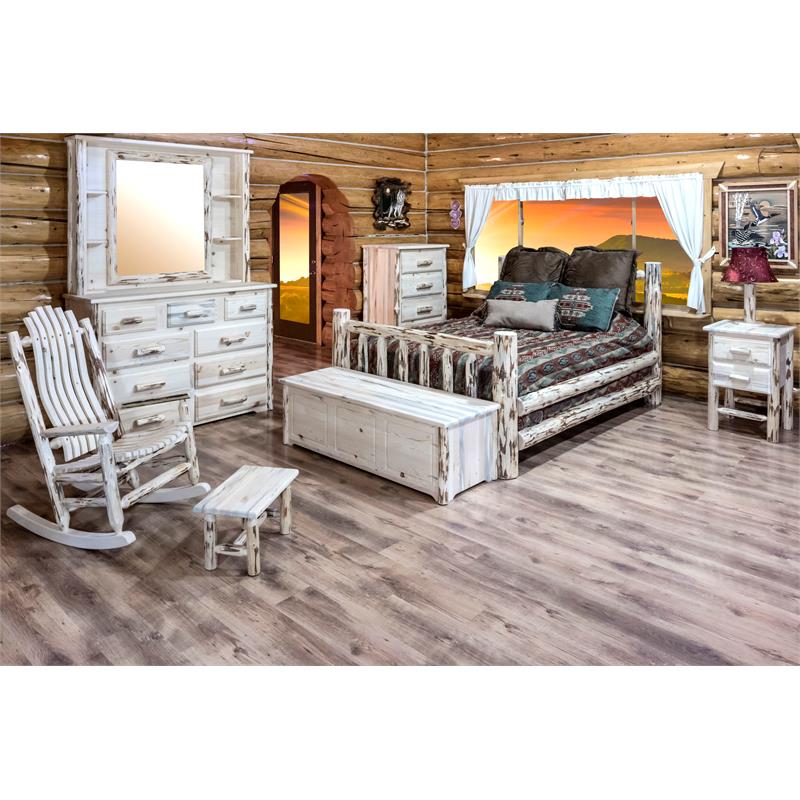 Montana Woodworks Handcrafted Transitional Solid Wood Full Bed in Natural