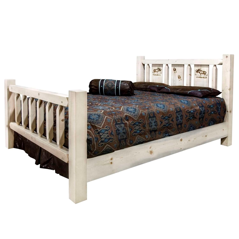 Montana Woodworks Homestead Pine Wood California King Bed in Natural