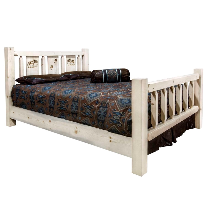 Montana Woodworks Homestead Pine Wood California King Bed in Natural