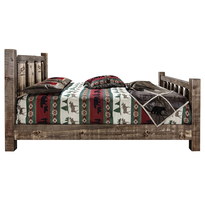 Montana Woodworks Homestead Pine Wood California King Bed in Natural