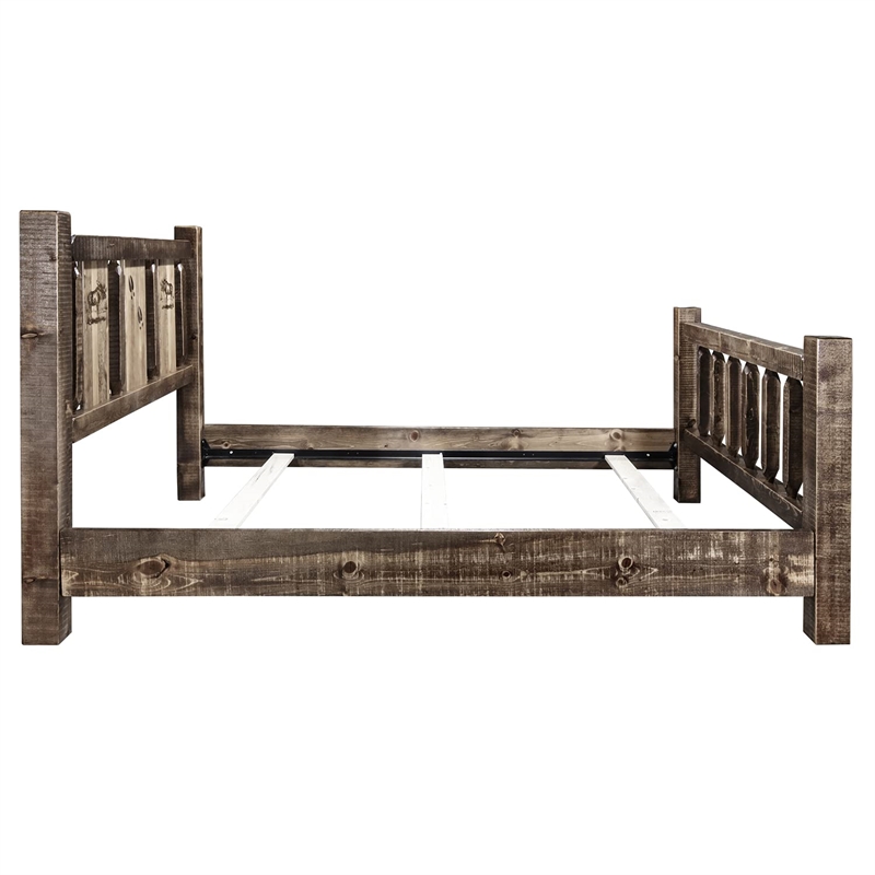 Montana Woodworks Homestead Pine Wood California King Bed in Natural