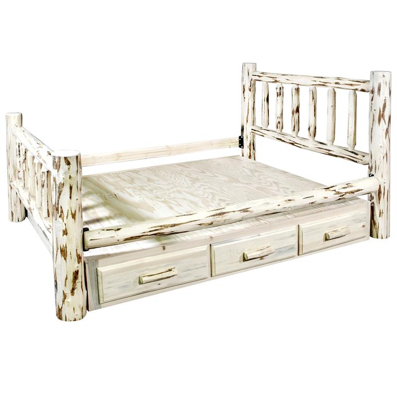 Montana Woodworks Hand-Crafted Transitional Wood Twin Bed in Natural