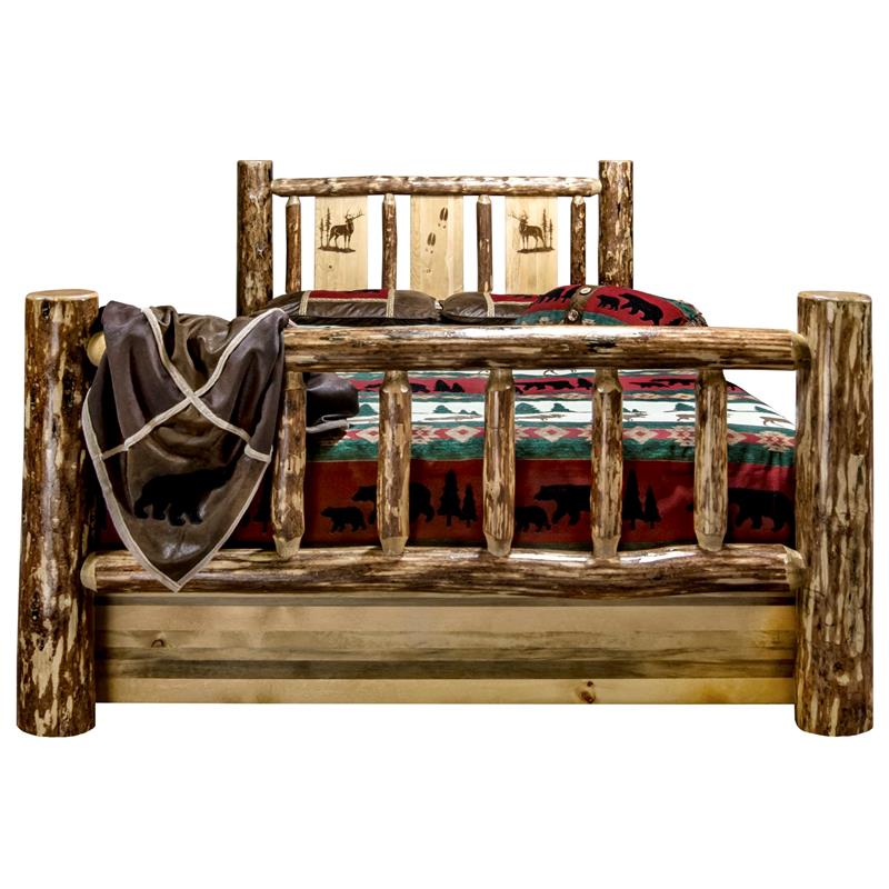 Montana Woodworks Glacier Country Elk California King Storage Bed in Brown
