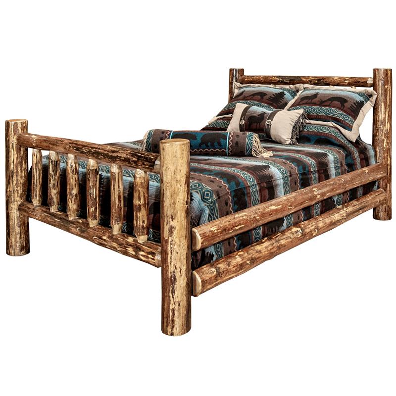 Montana Woodworks Glacier Country Transitional Wood Queen Bed in Brown