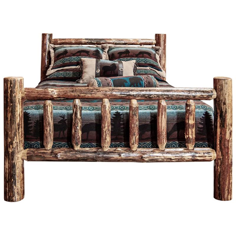 Montana Woodworks Glacier Country Transitional Wood Queen Bed in Brown