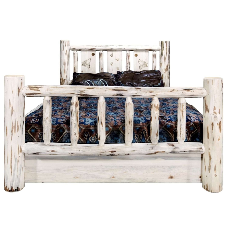 Montana Woodworks Transitional Wood California King Storage Bed in Natural