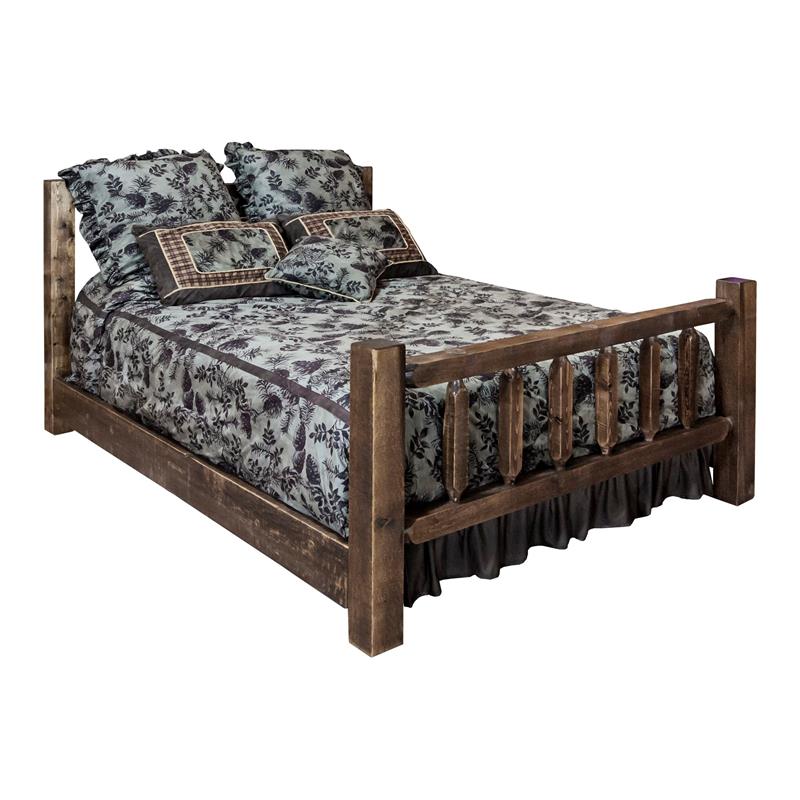 Montana Woodworks Homestead Transitional Wood Twin Bed in Brown Lacquered