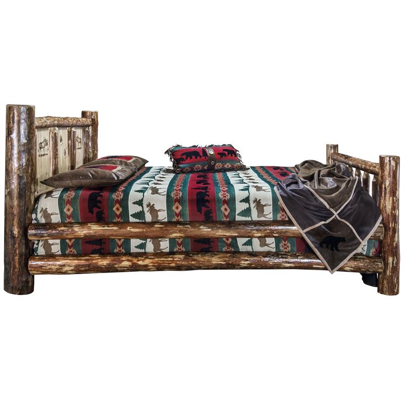 Montana Woodworks Glacier Country Solid Pine Wood California King Bed in Brown