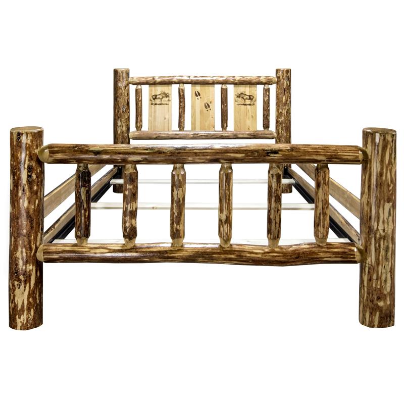 Montana Woodworks Glacier Country Solid Pine Wood California King Bed in Brown