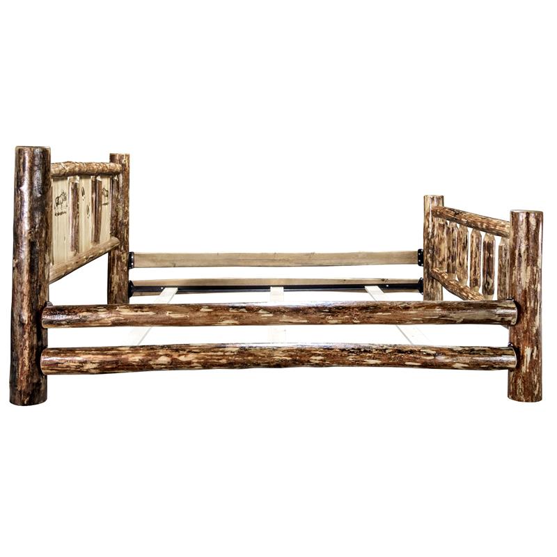 Montana Woodworks Glacier Country Solid Pine Wood California King Bed in Brown