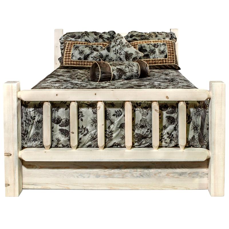 Montana Woodworks Homestead Storage Solid Wood California King Bed in Natural