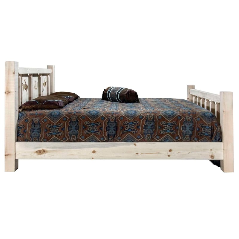 Montana Woodworks Homestead Handcrafted Pine Wood California King Bed in Natural