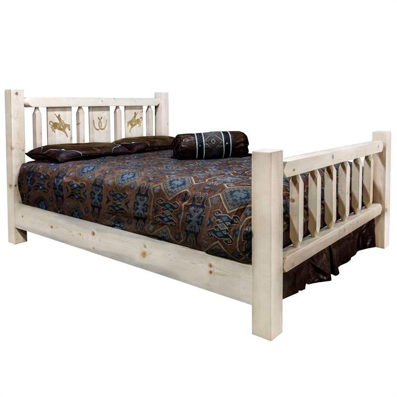 Montana Woodworks Homestead Handcrafted Pine Wood California King Bed in Natural