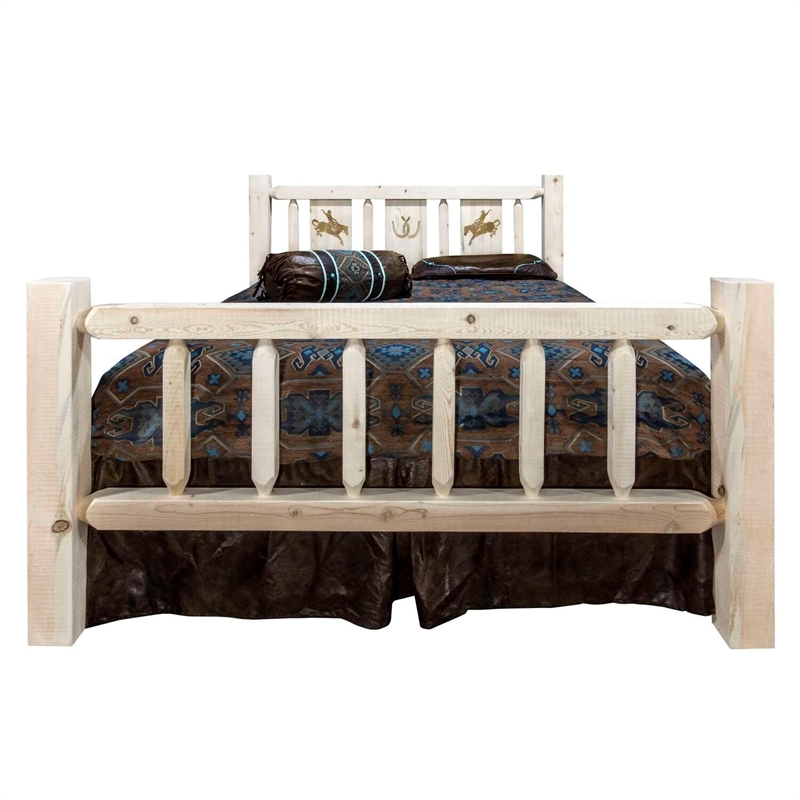 Montana Woodworks Homestead Handcrafted Pine Wood California King Bed in Natural