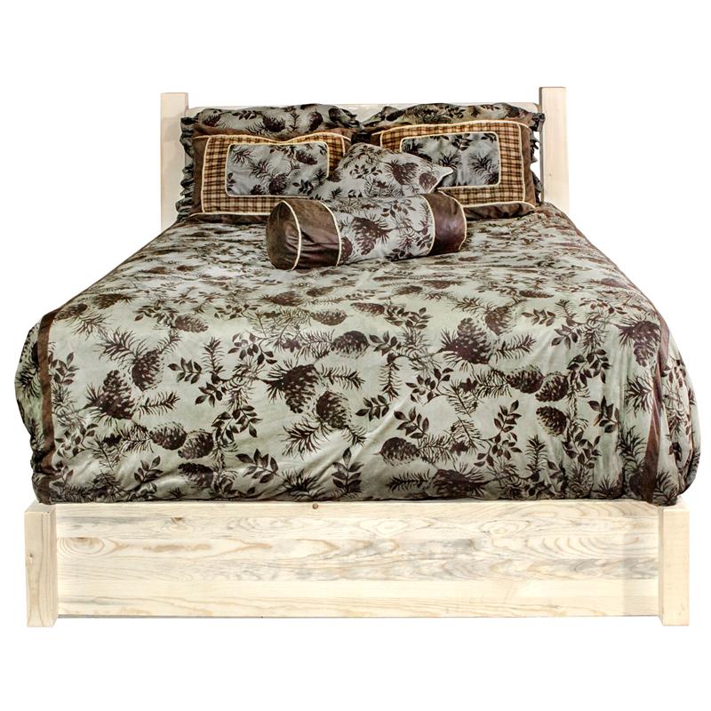 Montana Woodworks Homestead Wood Queen Platform Bed in Natural Lacquered
