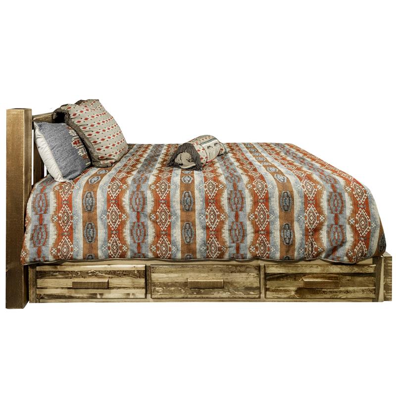 Montana Woodworks Homestead Wood Queen Platform Bed in Brown Lacquered