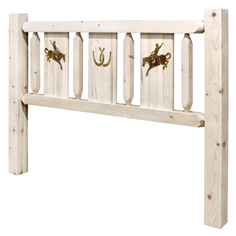 Montana Woodworks Homestead Transitional Pine Wood Twin Headboard in Natural