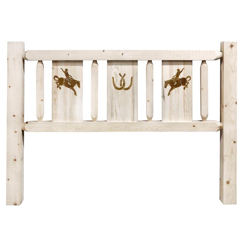 Montana Woodworks Homestead Transitional Pine Wood Twin Headboard in Natural