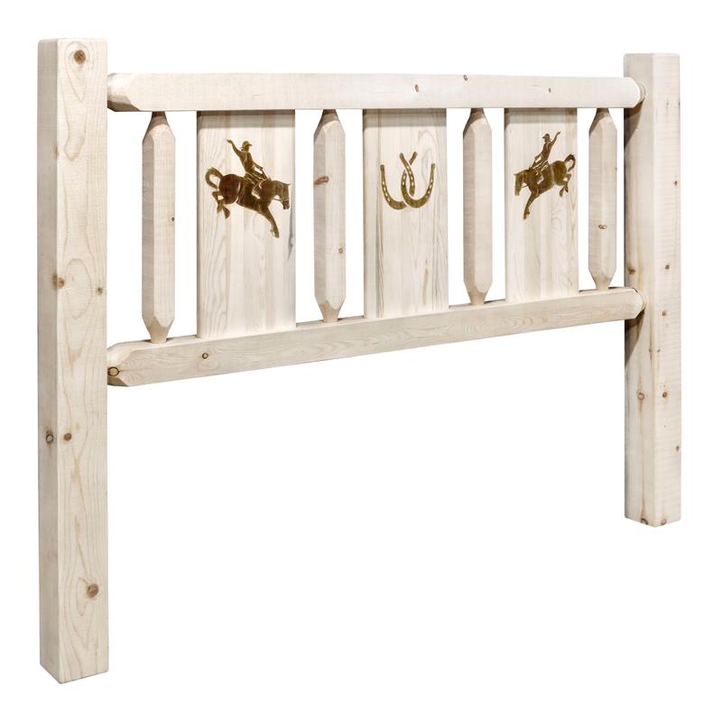 Montana Woodworks Homestead Transitional Pine Wood Twin Headboard in Natural