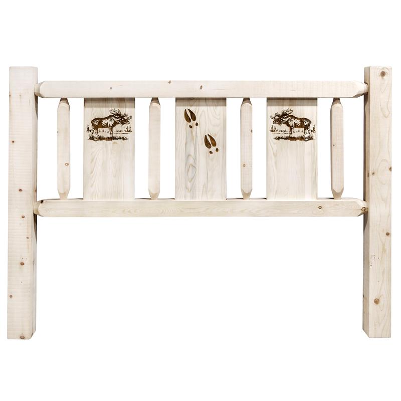 Montana Woodworks Homestead Handcrafted Pine Wood Twin Headboard in Natural