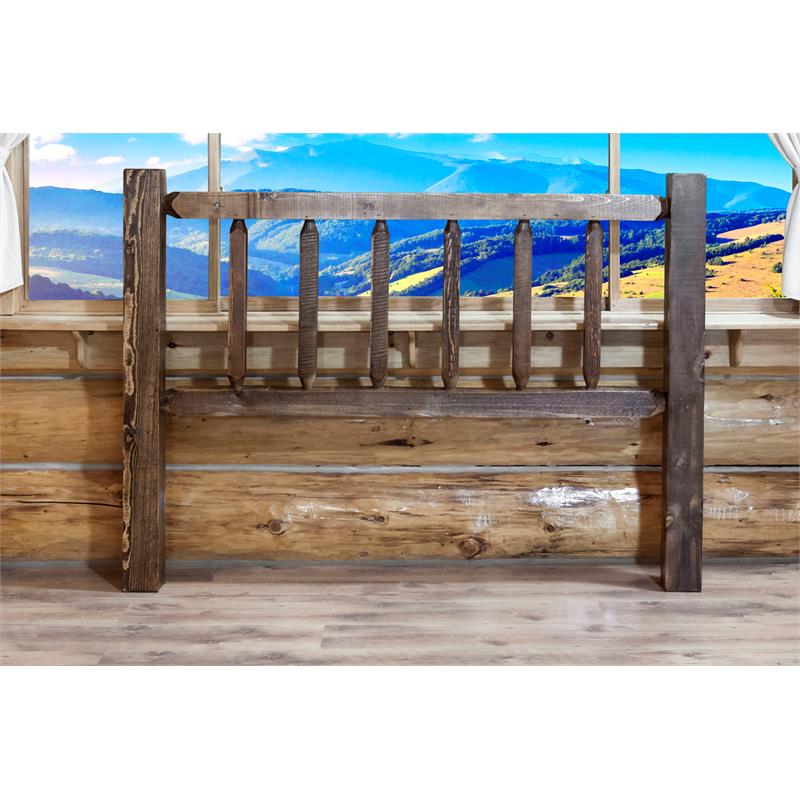 Montana Woodworks Homestead Transitional Wood California King Headboard in Brown