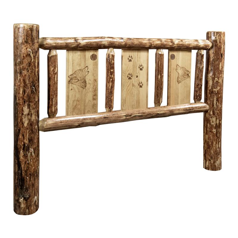 Montana Woodworks Glacier Country Wood Queen Headboard in Brown