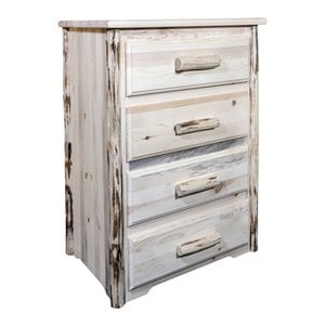 montana woodworks 4 drawers solid wood chest of drawers in natural
