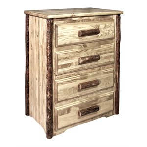 montana woodworks glacier country solid wood chest of drawers in brown