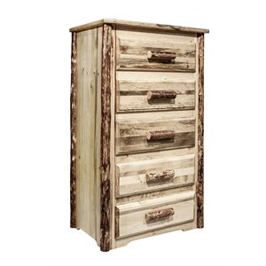 montana woodworks glacier country wood chest of drawers in brown