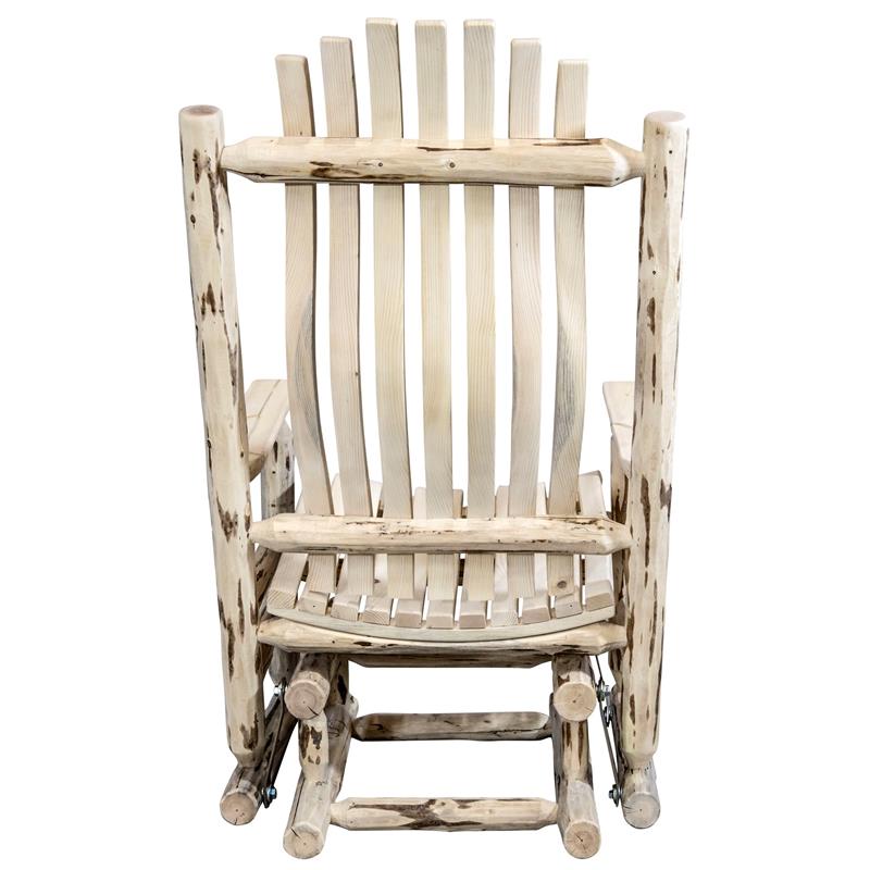 Montana Woodworks Hand-Crafted Transitional Wood Glider Rocker in Natural