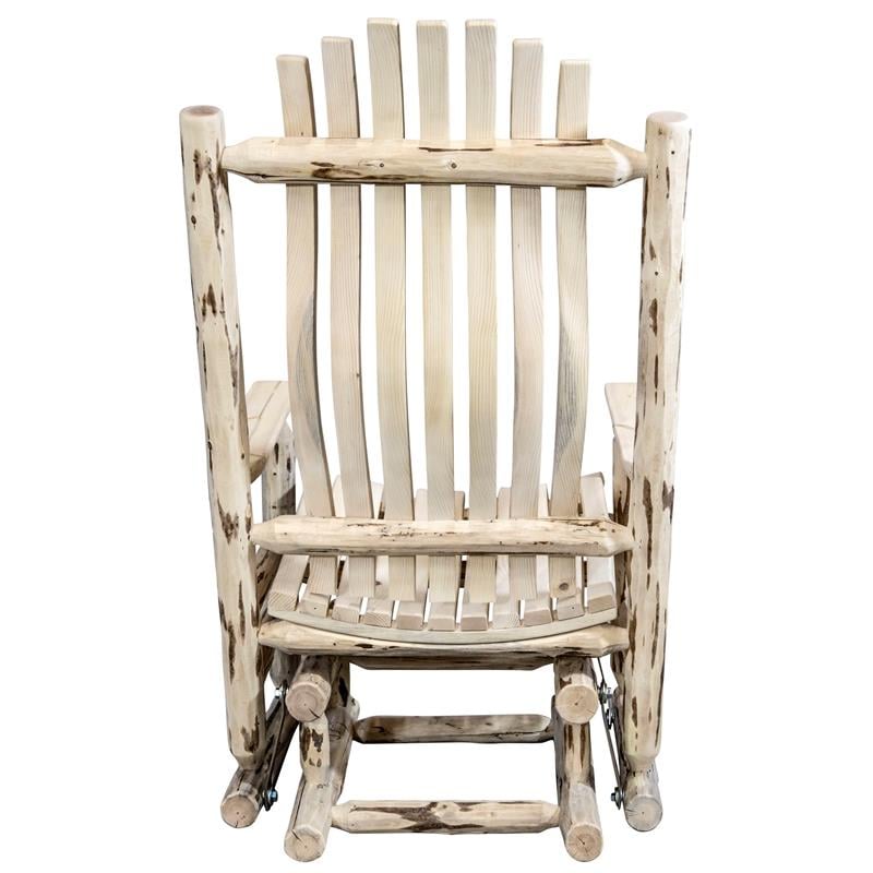 Montana Woodworks Handcrafted Transitional Wood Glider Rocker in Natural