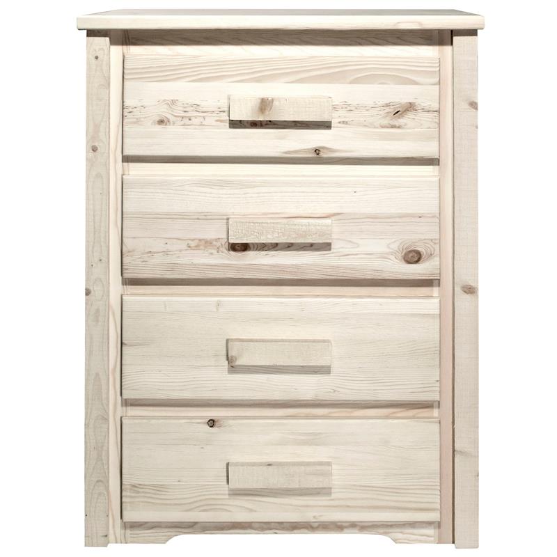 Montana Woodworks Homestead 4 Drawers Wood Chest of Drawers in Natural