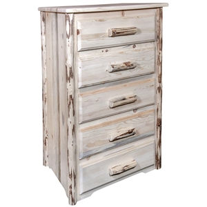 montana woodworks 5 drawers solid wood chest of drawers in natural