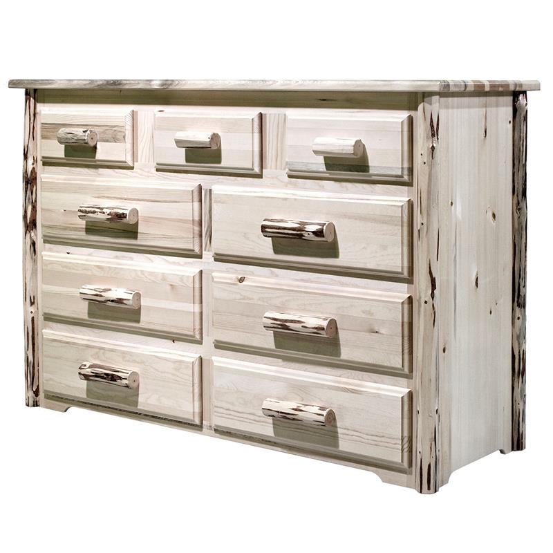 Montana Woodworks 9-drawer Transitional Wood Dresser in Natural