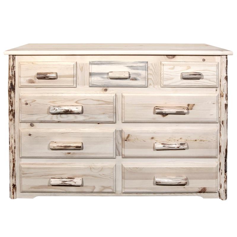 Montana Woodworks 9-drawer Transitional Wood Dresser in Natural