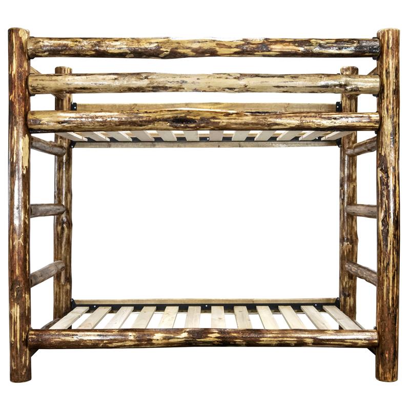 Montana Woodworks Glacier Country Solid Wood Twin over Twin Bunk Bed in Brown
